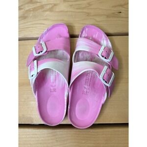 BIRKENSTOCK Arizona Eva Sandals Women's US Size 7/Kids 5.5/EU 37 Pink White